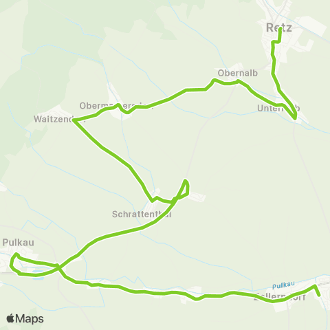 Verkehrsverbund Ost-Region Retz - Pulkau - Zellerndorf - Retz map