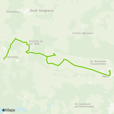 Verkehrsverbund Ost-Region Horn - Göpfritz / Wild - Allentsteig map