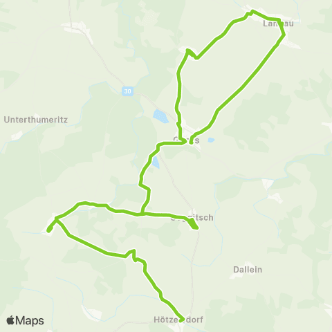 Verkehrsverbund Ost-Region Geras - Hötzelsdorf map