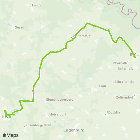 Verkehrsverbund Ost-Region Horn - Retz map