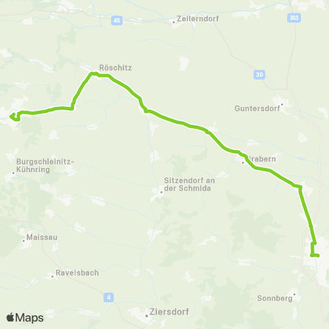 Verkehrsverbund Ost-Region Eggenburg - Hollabrunn map