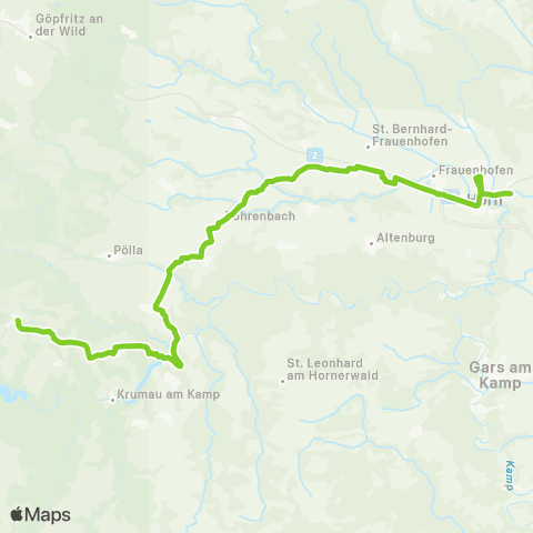 Verkehrsverbund Ost-Region Horn - Franzen map