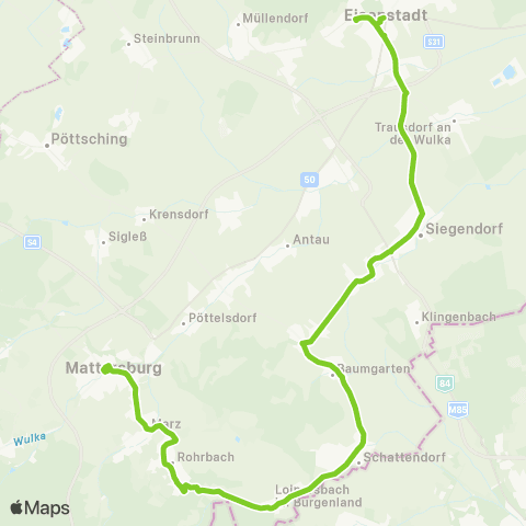 Verkehrsverbund Ost-Region Eisenstadt - Schattendorf - Mattersburg map