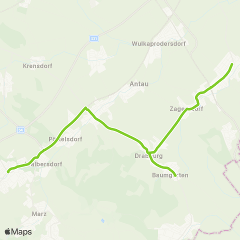 Verkehrsverbund Ost-Region Siegendorf - Baumgarten - Mattersburg map