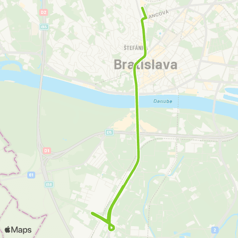 Verkehrsverbund Ost-Region Linie 93 Bratislava map