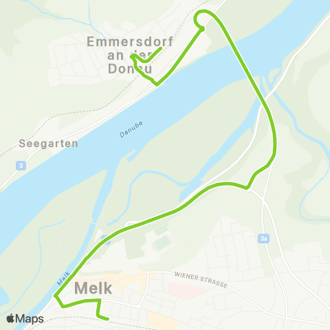 Verkehrsverbund Ost-Region Emmersdorf / Donau - Melk map