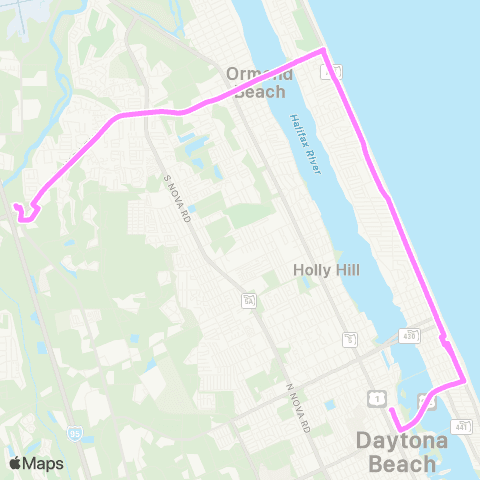 Votran A1A / Granada map