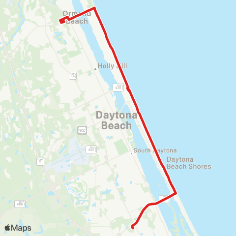 Votran Night A1A map
