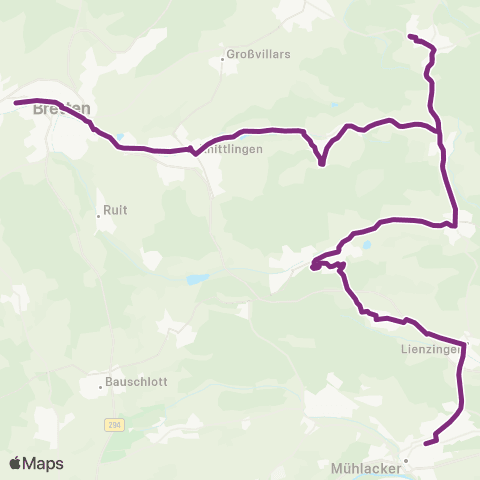 Verkehrsverbund Pforzheim-Enzkreis Bretten - Knittlingen - (Freudenst.) - Maulbronn - Mühlacker map