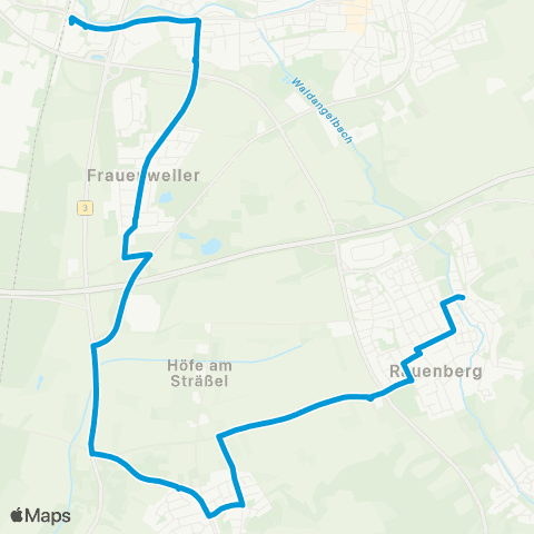 SWEG Wiesloch-Walldorf Bf - Frauenweiler - Malschenberg - Rauenberg map