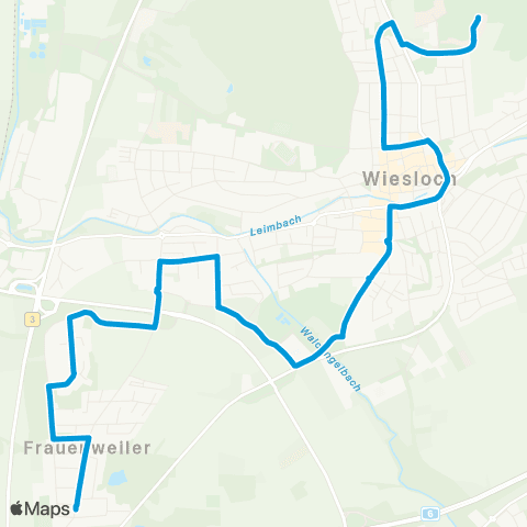 SWEG Bf Wiesloch-Walldorf / Frauenweiler - Ringstraße - Wiesloch PZN map