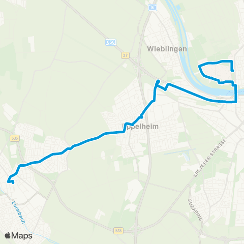 SWEG Schwetzingen - Plankstadt - Eppelheim - Pfaffengrund / Wieblingen - Neuenheimer Feld map