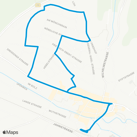 SWEG Sinsheim Hbf - Gartenstadt - Sinsheim Hbf map
