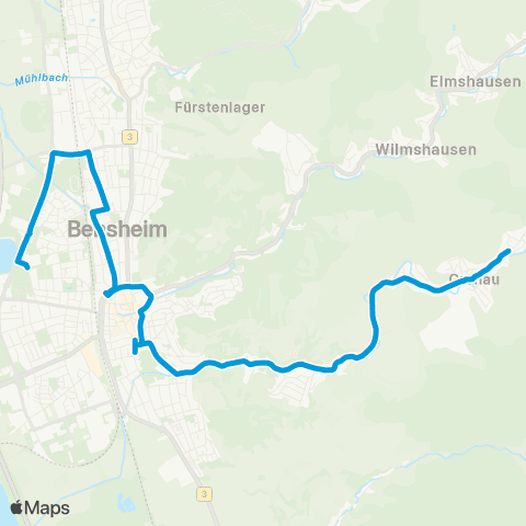 SWEG Eppingen - Rohrbach - Landshausen - Elsenz map