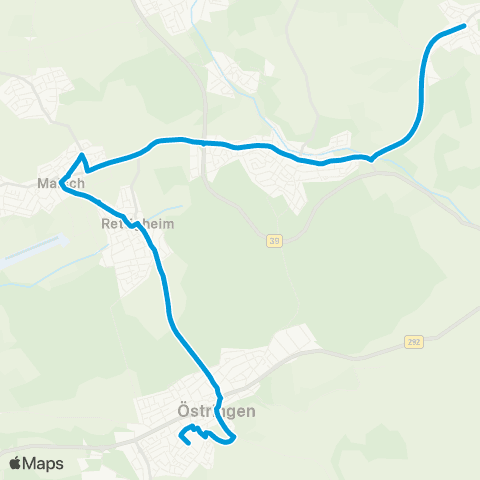 SWEG Tairnbach - Rauenberg - Rotenberg - Mühlhausen - Malschenberg - Malsch - Rettigheim - Östringen Schulzentrum map