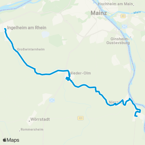 Verkehrsverbund Rhein-Neckar Bensheim - Einhausen - Bensheim map