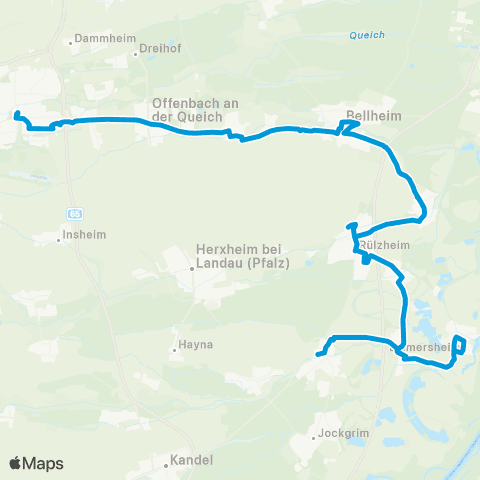 Verkehrsverbund Rhein-Neckar Landau - Bellheim - Hördt - Rülzheim - Leimersheim - Rheinzabern map