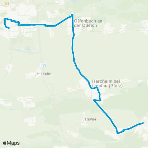 Verkehrsverbund Rhein-Neckar Rheinzabern - Herxheim - Offenbach - Queichheim - Landau map