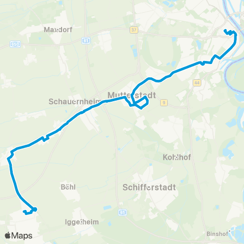 Verkehrsverbund Rhein-Neckar Ludwigshafen - Mutterstadt - Dannstadt - Hochdorf - Meckenheim - Haßloch map
