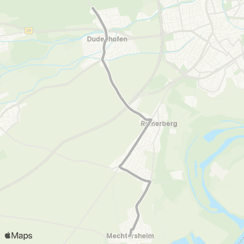 Verkehrsverbund Rhein-Neckar Speyer - Mechtersheim - Heiligenstein - Berghausen - Dudenhofen - Iggelheim - Böhl - Haßloch map