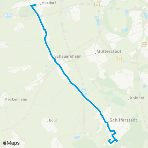 Verkehrsverbund Rhein-Neckar Schifferstadt / Mutterstadt - Dannstadt - Maxdorf map