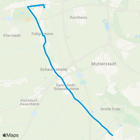 Verkehrsverbund Rhein-Neckar Schifferstadt - Dannstadt - Schauernheim - Fußgönheim - Maxdorf map