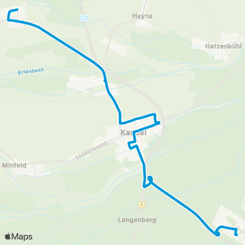Verkehrsverbund Rhein-Neckar (Rohrbach) - Steinweiler - Minderslachen - Kandel - Wörth map