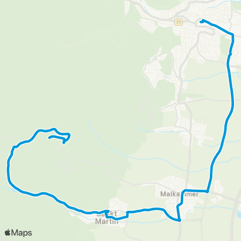 Verkehrsverbund Rhein-Neckar Kalmitexpress: Kalmit - St. Martin - Maikammer - Neustadt Hbf map