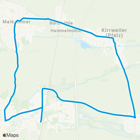 Verkehrsverbund Rhein-Neckar Edenkoben - Maikammer - Kirrweiler map