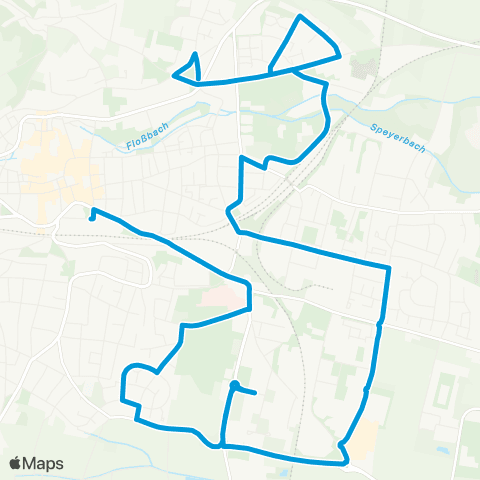 Verkehrsverbund Rhein-Neckar Neustadt Hbf - Europastraße - Böbig - Rosengarten map