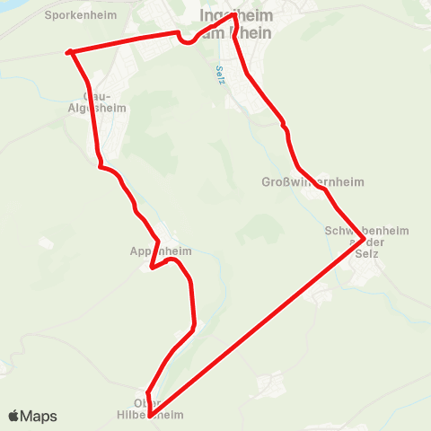 DB Regio Feudenheim - Ilvesheim Mahrgrund / Neckarhalle - Seckenheim Rathaus map