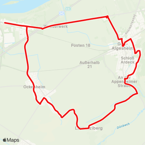 DB Regio Ringlinie: Heddesheim - Siedlung - Leutershausen - Großsachsen map