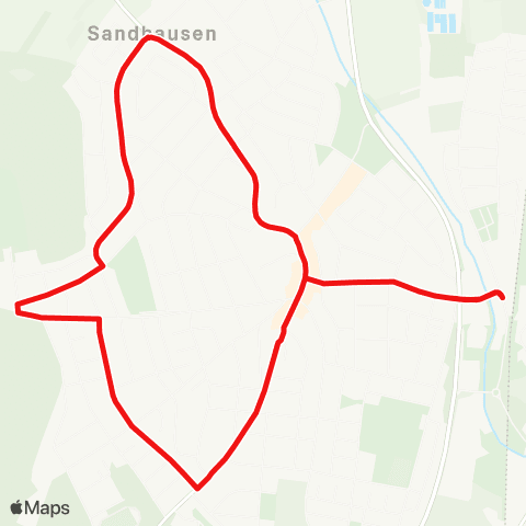 DB Regio Ortsbus Sandhausen - St. Ilgen Bahnhof map