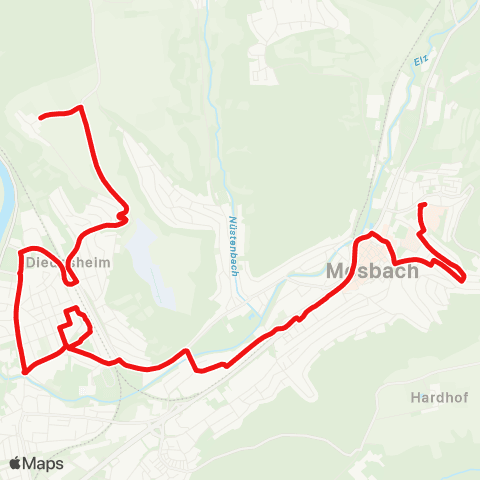 DB Regio Stadtverkehr Mosbach I map