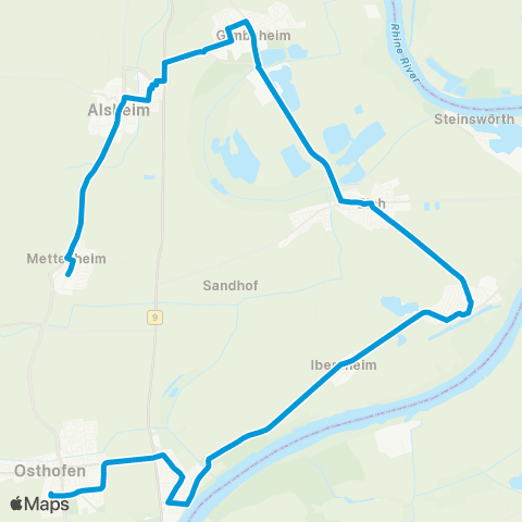 Verkehrsverbund Rhein-Neckar Osthofen - VG Eich map