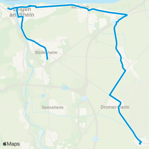 Verkehrsverbund Rhein-Neckar Stadtbus Lampertheim Bahnhof - Rosenstock map