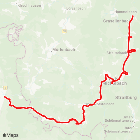 DB Regio Hüffenhardt - Obergimpern - Siegelsbach - Bad Rappenau map