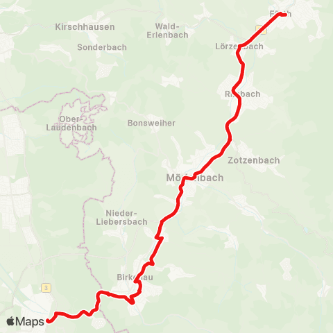 DB Regio Weinheim - Birkenau - Mörlenbach - Rimbach - Fürth map