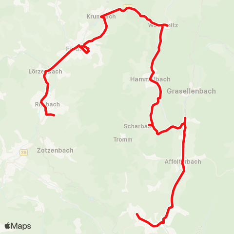 DB Regio Wald-Michelbach - Hammelbach - Fürth map