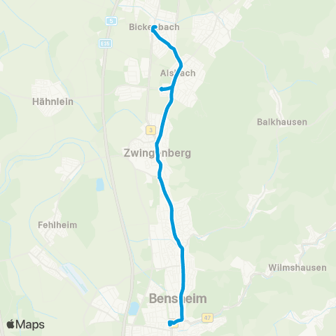 Verkehrsverbund Rhein-Neckar Alsbach - Zwingenberg - Auerbach - Bensheim map