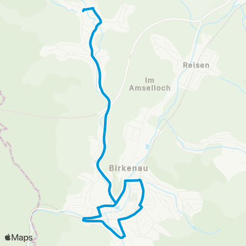 Verkehrsverbund Rhein-Neckar Nieder-Liebersbach - Birkenau - Nieder-Liebersbach map