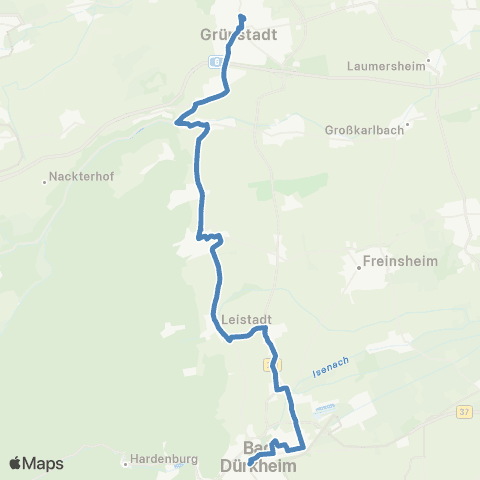Verkehrsverbund Rhein-Neckar Bad Dürkheim - Weisenheim / Berg - Grünstadt map