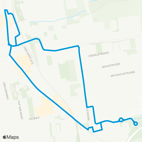 Verkehrsverbund Rhein-Neckar Stadtverkehr Grünstadt Ringlinie Bahnhof - Gewerbegebiet (Globus) - Bahnhof map