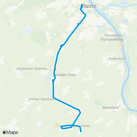 Verkehrsverbund Rhein-Neckar Bobstadt - Bf - Rathaus - Sportpark - Boxheimer Hof map