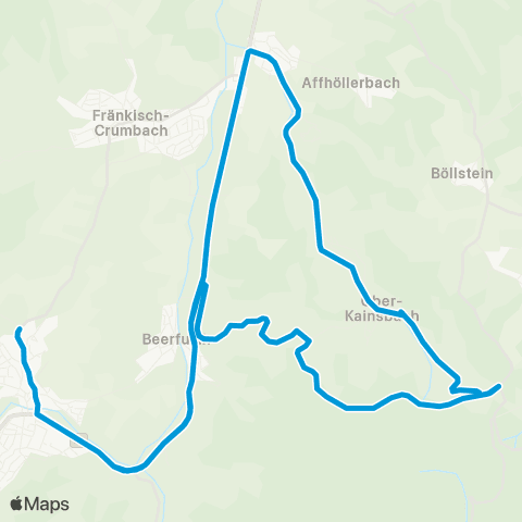 VRN Reichelsheim - Fränk.-Crumbach - Nieder-Kainsbach - Affhöllerbach Wallbach - Brensbach - Höllerbach - Wersau map