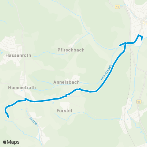 VRN Forstel - Annelsbach - Pfirschbach - Höchst map