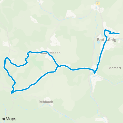 VRN Brombachtal - Zell - Bad König map