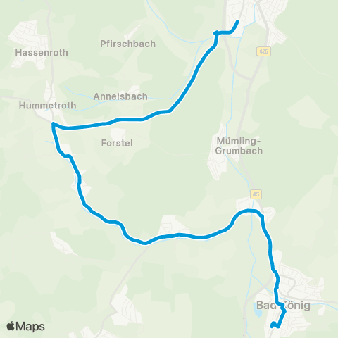 VRN Hassenroth - Brombachtal - Bad König - Michelstadt map