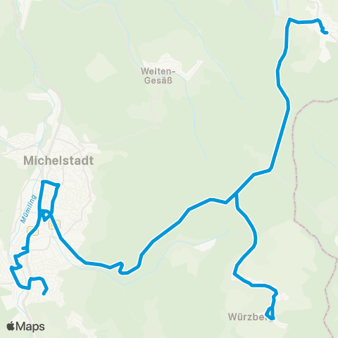 VRN Vielbrunn - Würzberg - Erbach - Michelstadt map