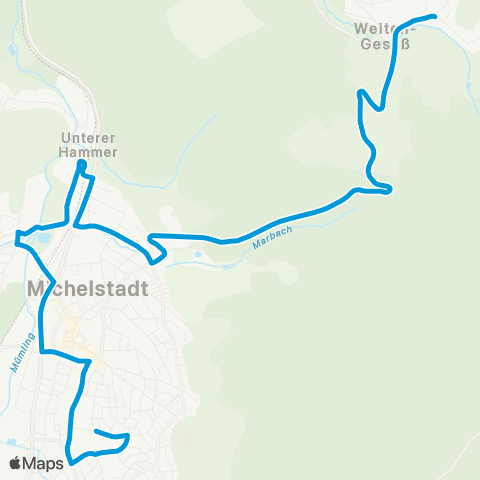 VRN Michelstadt - Steinbach - Asselbach - Weiten-Gesäß map